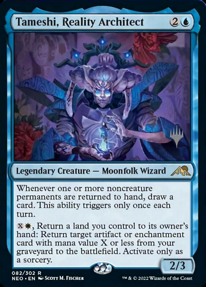 Tameshi, Reality Architect (Promo Pack) [Kamigawa: Neon Dynasty Promos] Magic: The Gathering