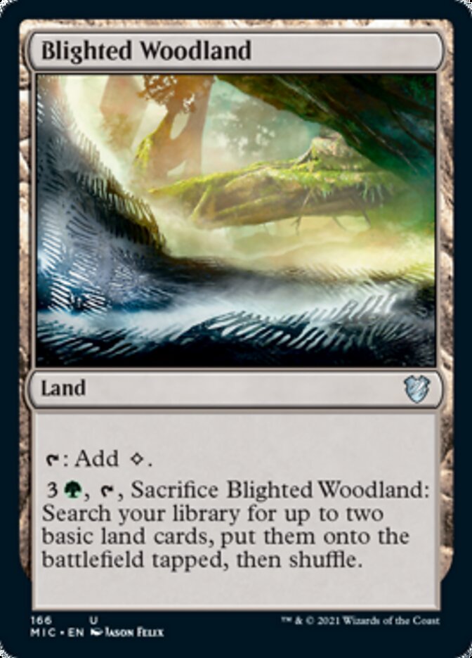 Blighted Woodland [Innistrad: Midnight Hunt Commander] Magic: The Gathering