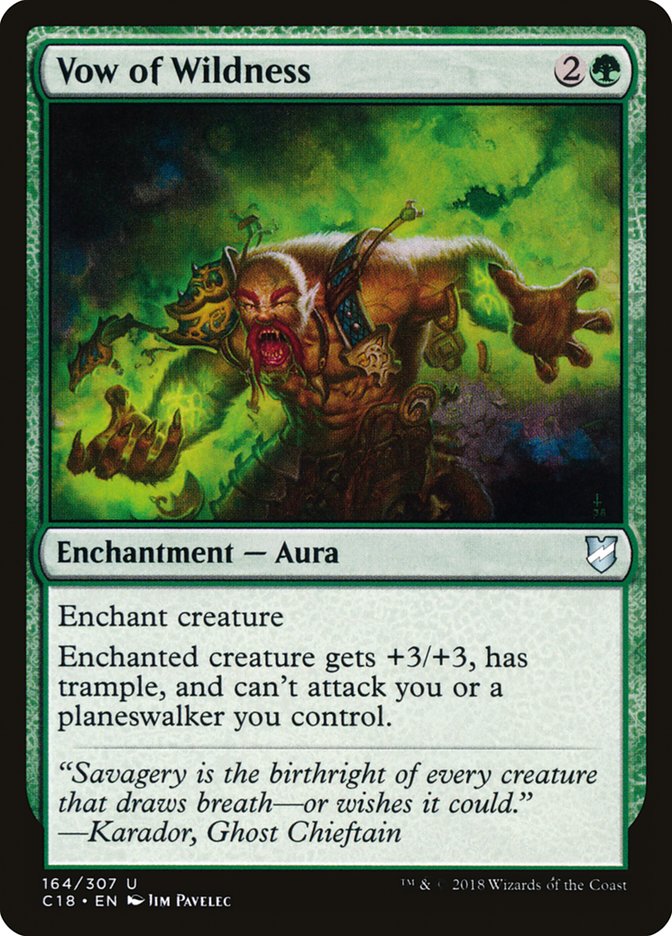 Vow of Wildness [Commander 2018] Magic: The Gathering