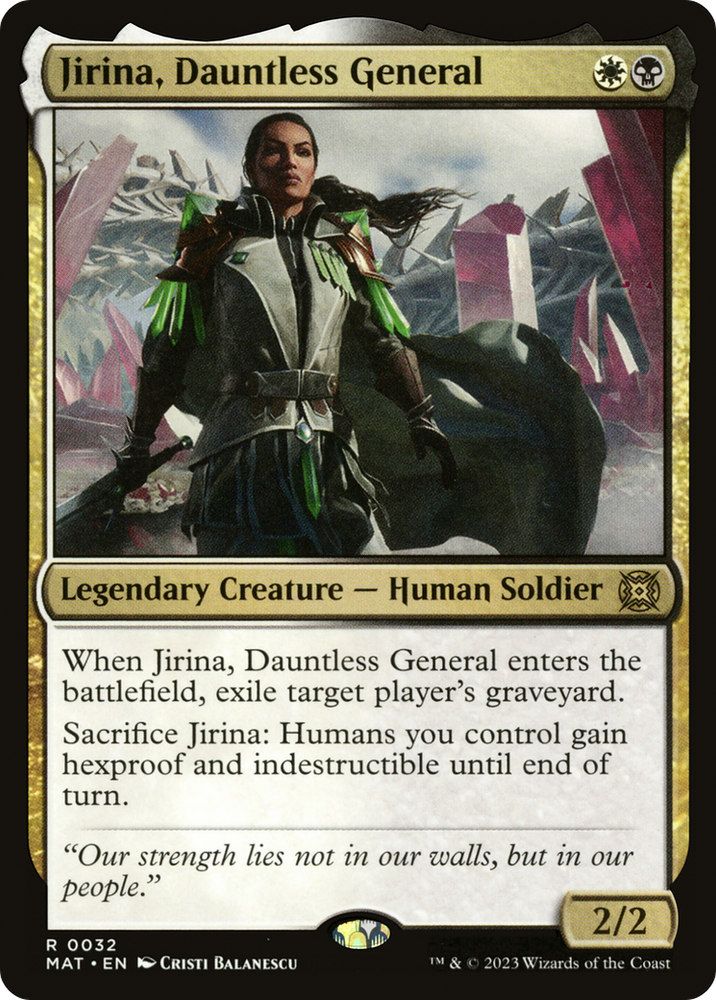 Jirina, Dauntless General [March of the Machine: The Aftermath] Magic: The Gathering