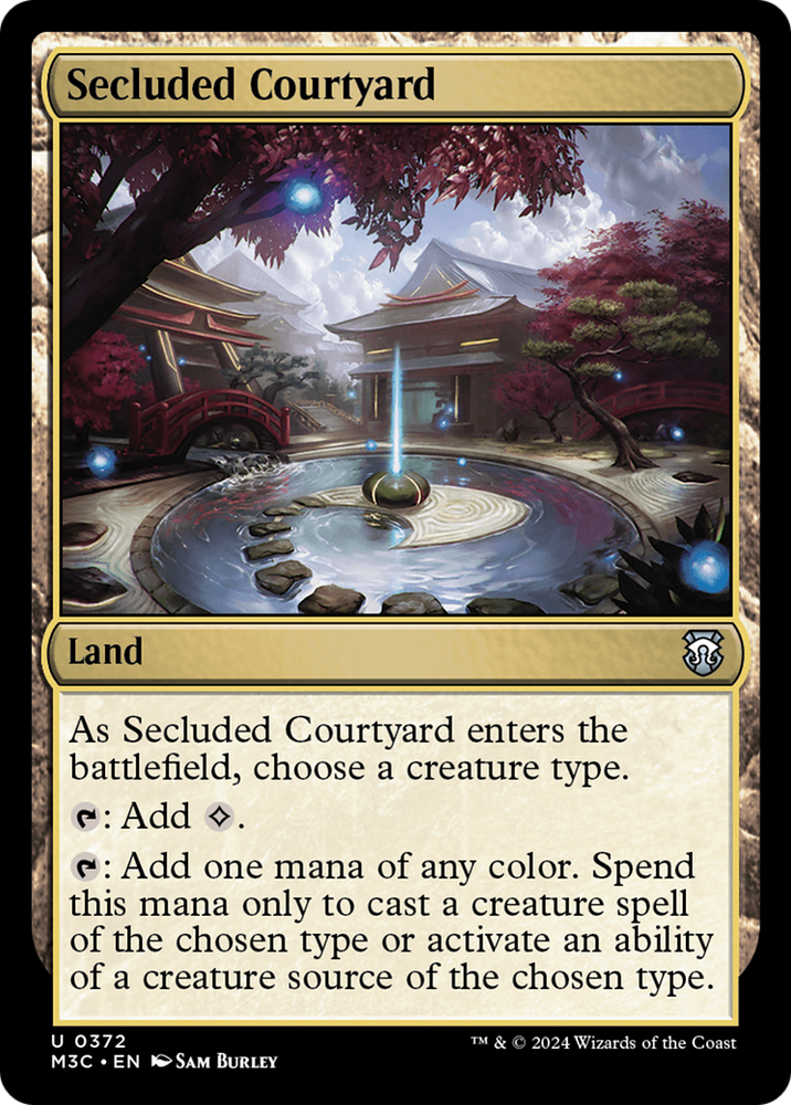 Secluded Courtyard (Ripple Foil) [Modern Horizons 3 Commander] Magic: The Gathering