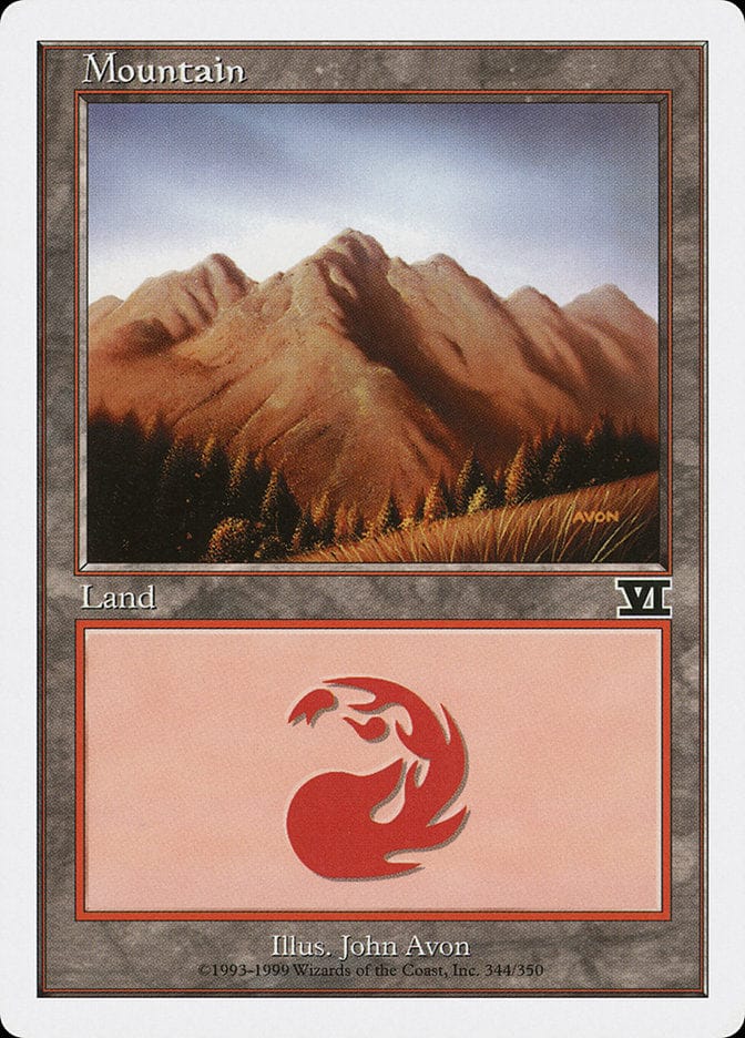 Mountain (344) [Classic Sixth Edition] Magic: The Gathering