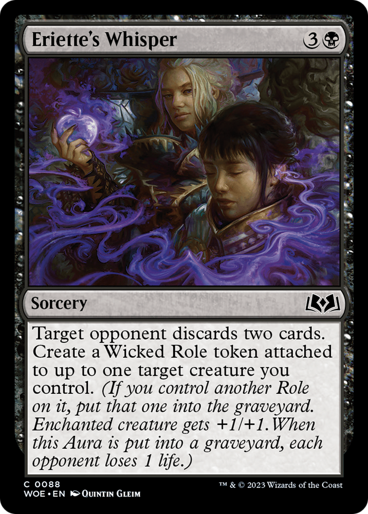 Eriette's Whisper [Wilds of Eldraine] Magic: The Gathering