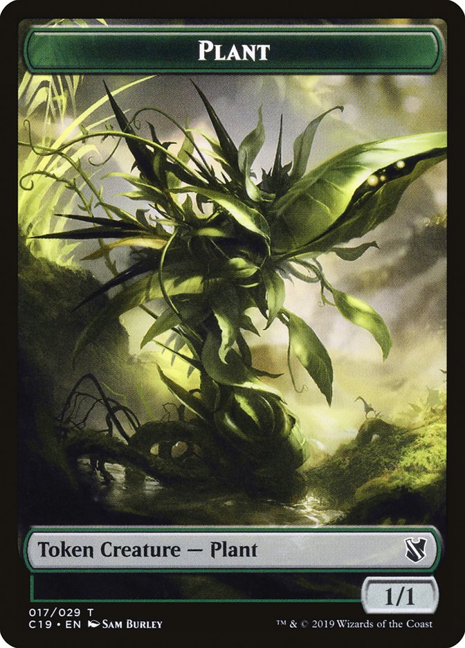 Plant Token [Commander 2019 Tokens] Magic: The Gathering