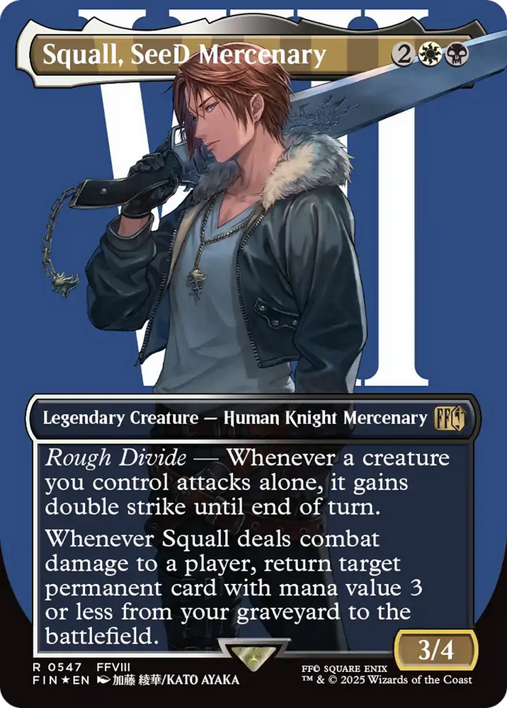 Squall, SeeD Mercenary (Borderless) (Surge Foil) [FINAL FANTASY] Magic: The Gathering