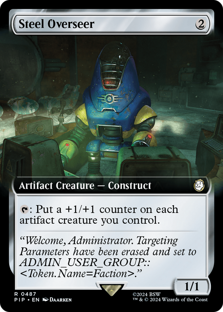 Steel Overseer (Extended Art) [Fallout] Magic: The Gathering