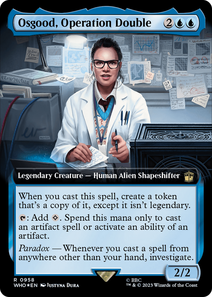 Osgood, Operation Double (Extended Art) (Surge Foil) [Doctor Who] Magic: The Gathering