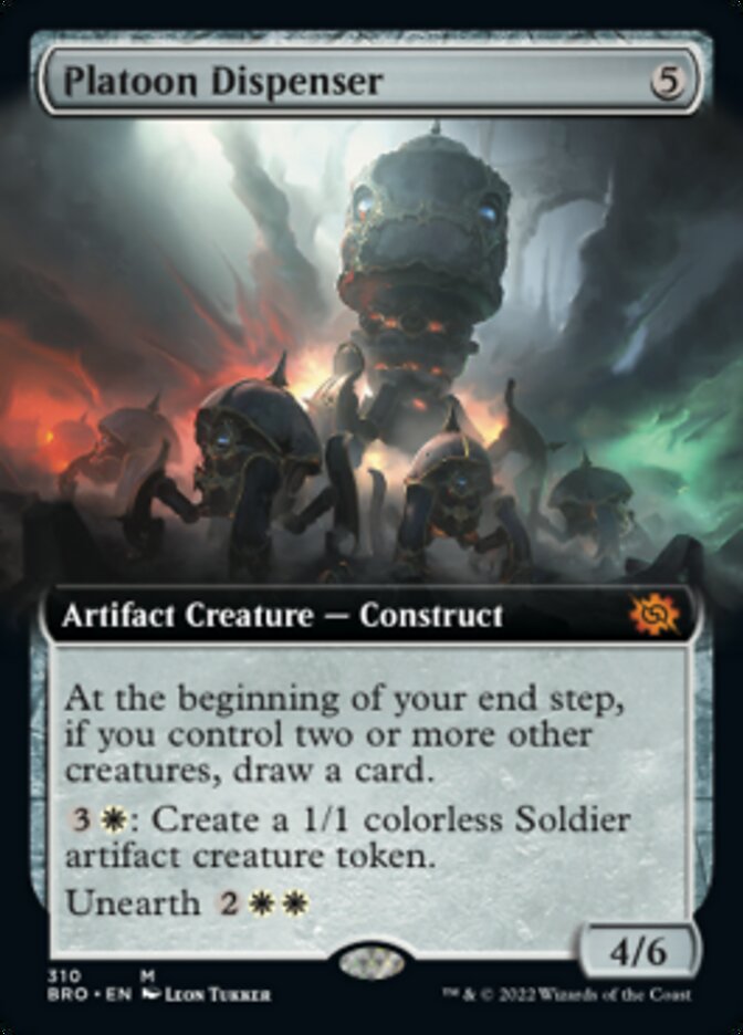 Platoon Dispenser (Extended Art) [The Brothers' War] Magic: The Gathering