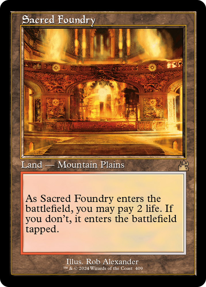 Sacred Foundry (Retro) [Ravnica Remastered] Magic: The Gathering