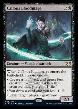 Callous Bloodmage [Strixhaven: School of Mages] Magic: The Gathering