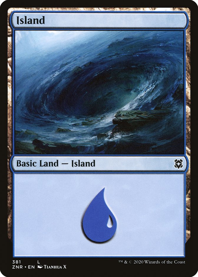 Island (381) [Zendikar Rising] Magic: The Gathering