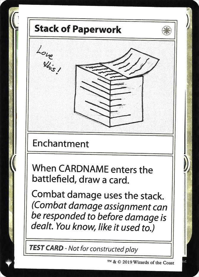 Stack of Paperwork [Mystery Booster Playtest Cards] Magic: The Gathering