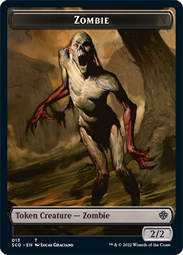Zombie // Zombie Knight Double-Sided Token [Starter Commander Decks] Magic: The Gathering