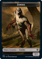 Zombie // Zombie Army Double-Sided Token [Starter Commander Decks] Magic: The Gathering