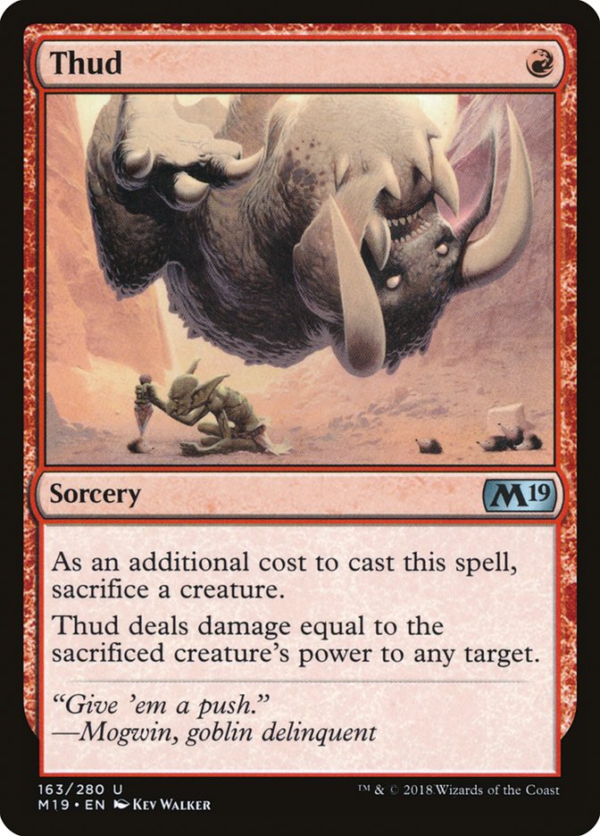 Thud [Core Set 2019] Magic: The Gathering