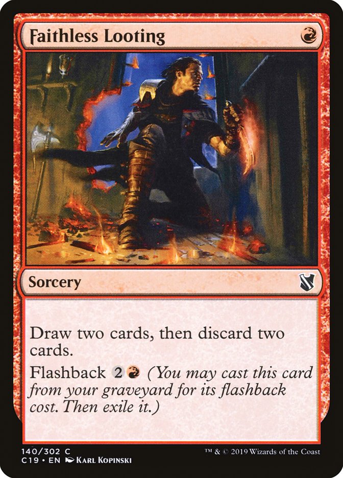Faithless Looting [Commander 2019] Magic: The Gathering