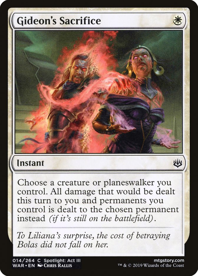 Gideon's Sacrifice [War of the Spark] Magic: The Gathering