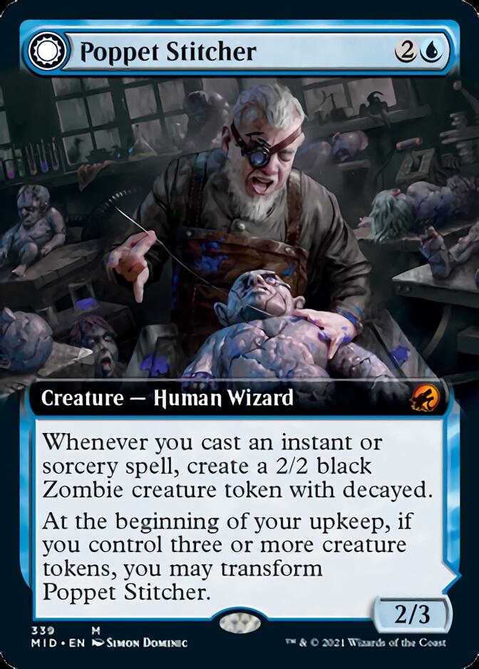Poppet Stitcher // Poppet Factory (Extended Art) [Innistrad: Midnight Hunt] Magic: The Gathering