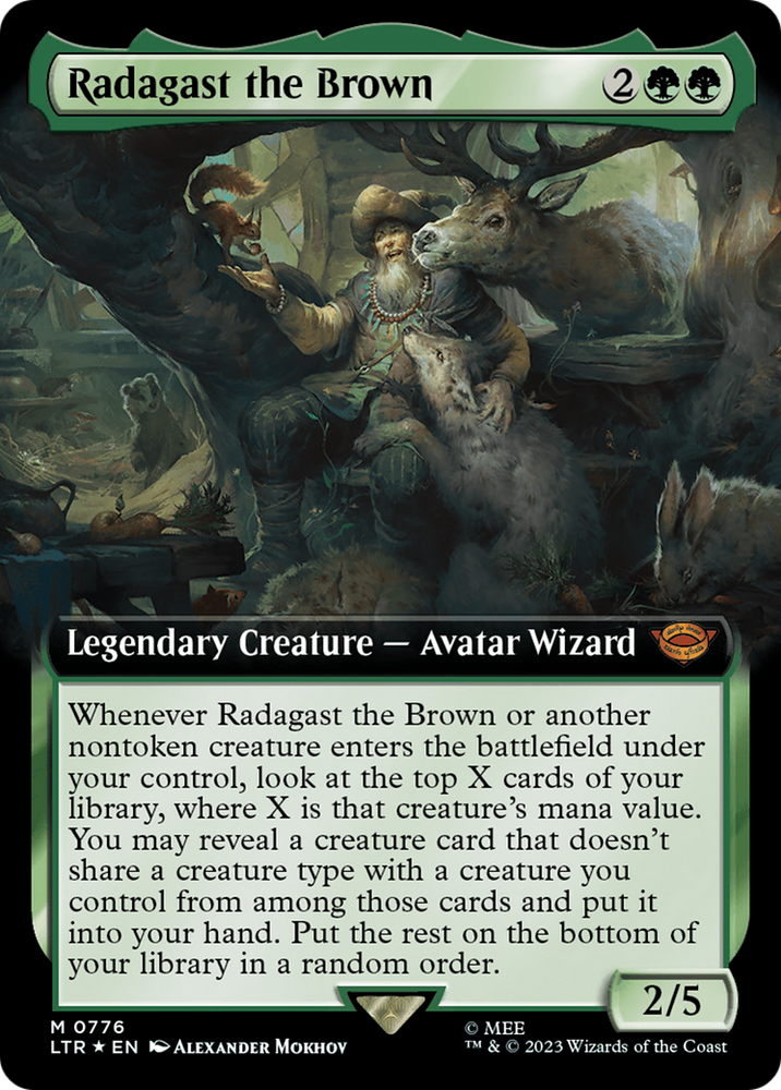 Radagast the Brown (Extended Art) (Surge Foil) [The Lord of the Rings: Tales of Middle-Earth] Magic: The Gathering