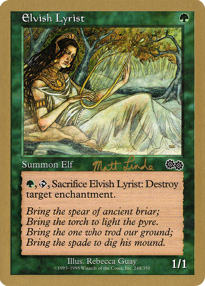 Elvish Lyrist (Matt Linde) [World Championship Decks 1999] Magic: The Gathering