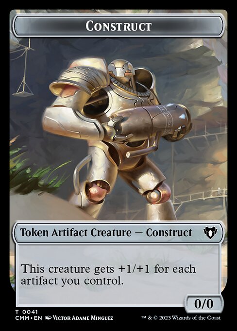 Elemental (0026) // Construct (0041) Double-Sided Token [Commander Masters Tokens] Magic: The Gathering