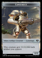 Elemental (0026) // Construct (0041) Double-Sided Token [Commander Masters Tokens] Magic: The Gathering