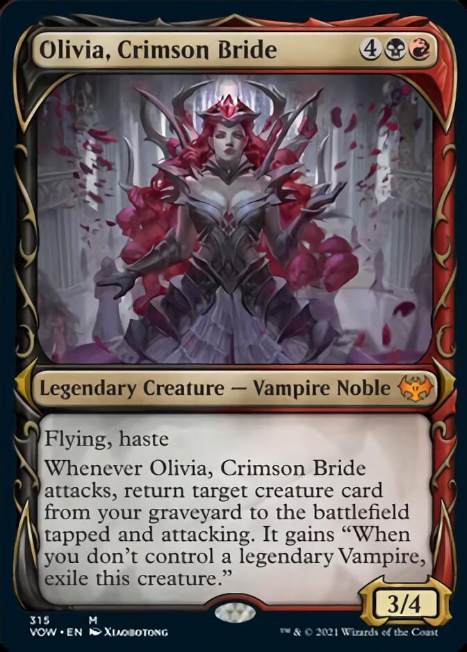 Olivia, Crimson Bride (Showcase Fang Frame) [Innistrad: Crimson Vow] Magic: The Gathering
