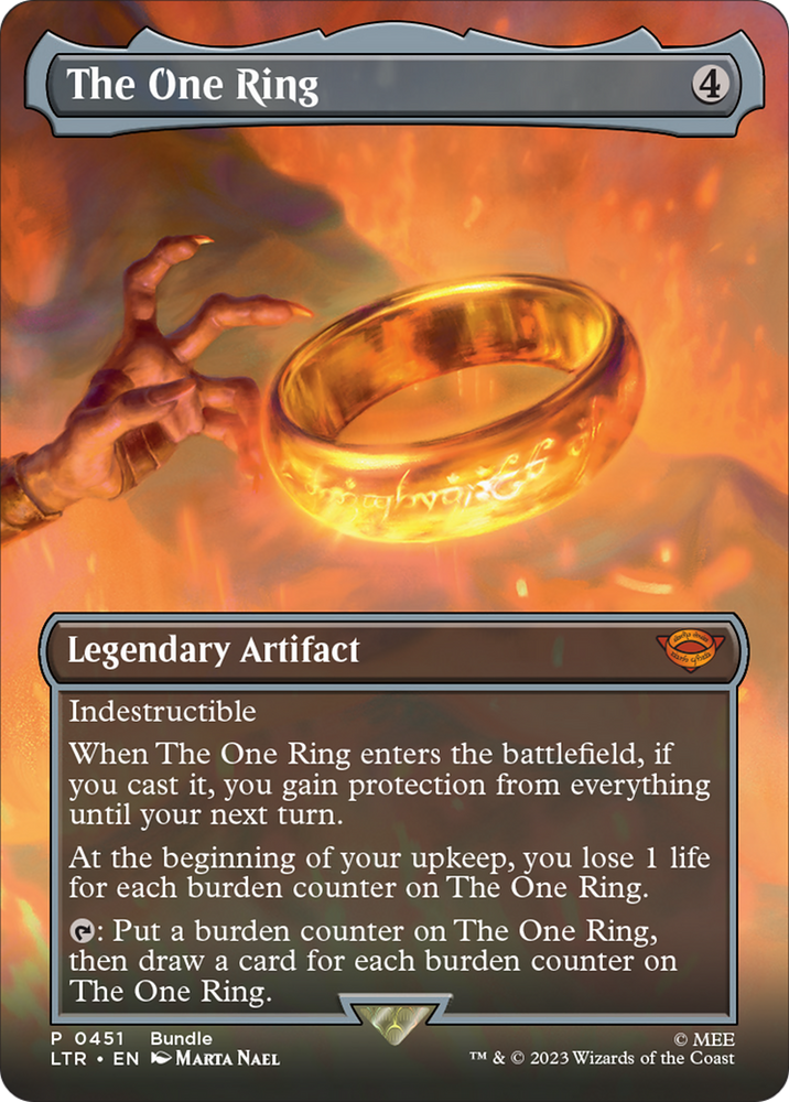 The One Ring (Borderless Alternate Art) [The Lord of the Rings: Tales of Middle-Earth] Magic: The Gathering
