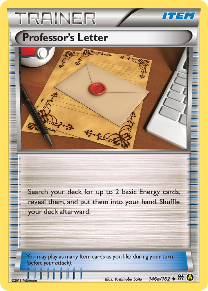 Professor's Letter (146a/162) [Alternate Art Promos] Pokémon