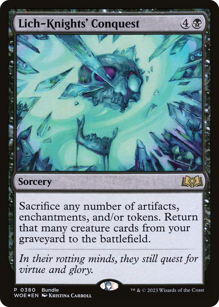 Lich-Knights' Conquest (Bundle) [Wilds of Eldraine Promos] Magic: The Gathering