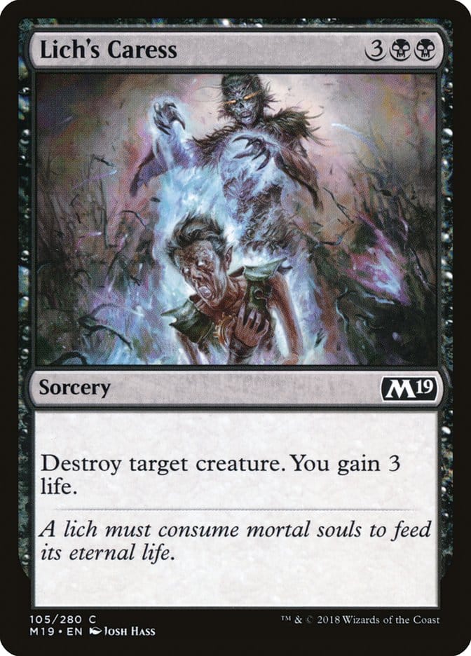 Lich's Caress [Core Set 2019] Magic: The Gathering