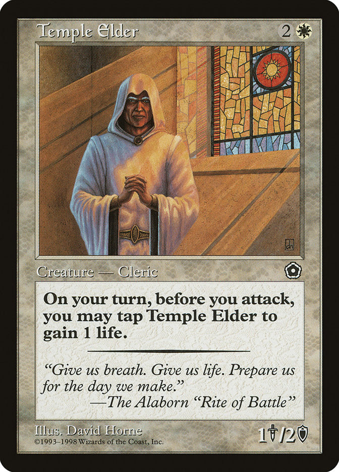 Temple Elder [Portal Second Age] Magic: The Gathering