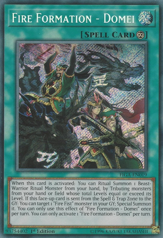 Fire Formation - Domei [FIGA-EN019] Secret Rare - Yugioh Cards For Your TCG Needs!