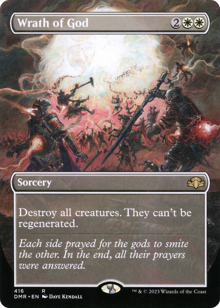 Wrath of God (Borderless Alternate Art) [Dominaria Remastered] Magic: The Gathering