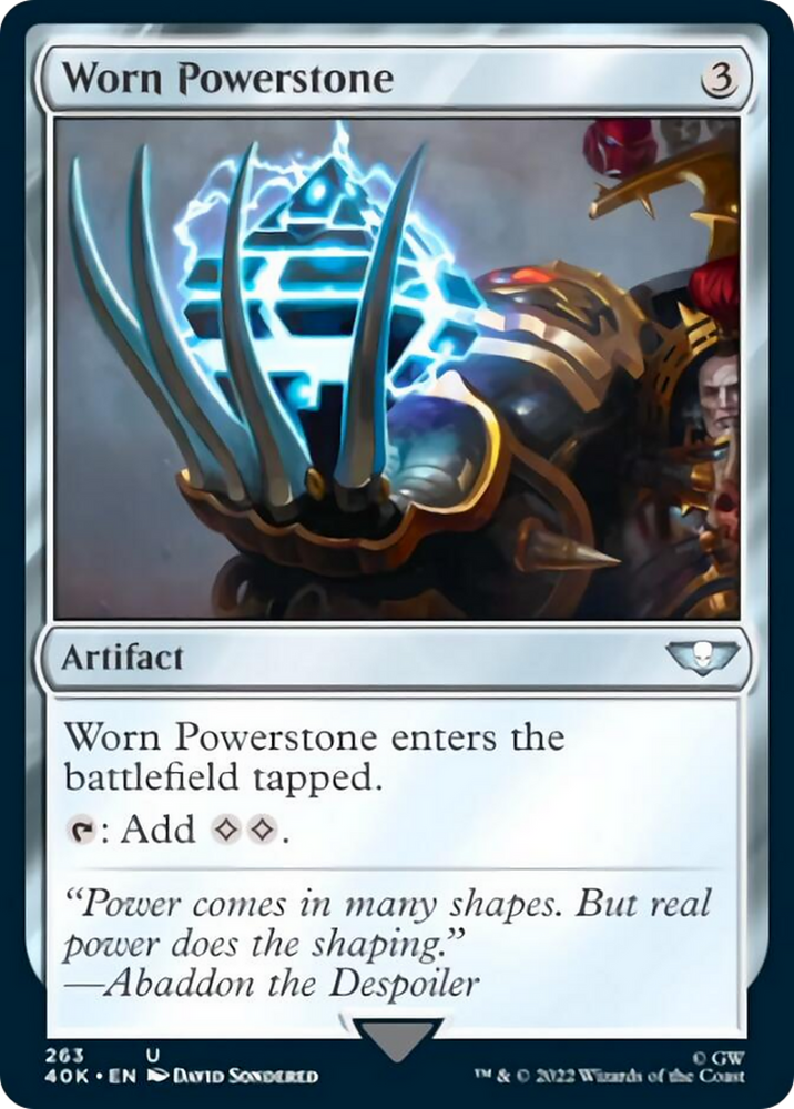 Worn Powerstone (Surge Foil) [Warhammer 40,000] Magic: The Gathering
