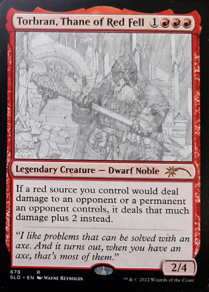 Torbran, Thane of Red Fell (Sketch) [Secret Lair Drop Promos] Magic: The Gathering