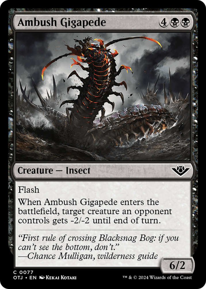 Ambush Gigapede [Outlaws of Thunder Junction] Magic: The Gathering