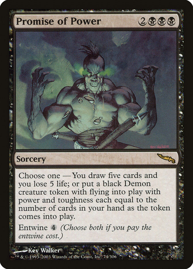 Promise of Power [Mirrodin] Magic: The Gathering