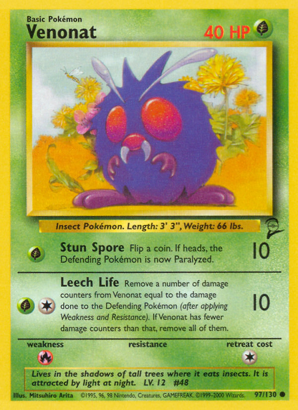 Venonat (97/130) [Base Set 2] Pokémon