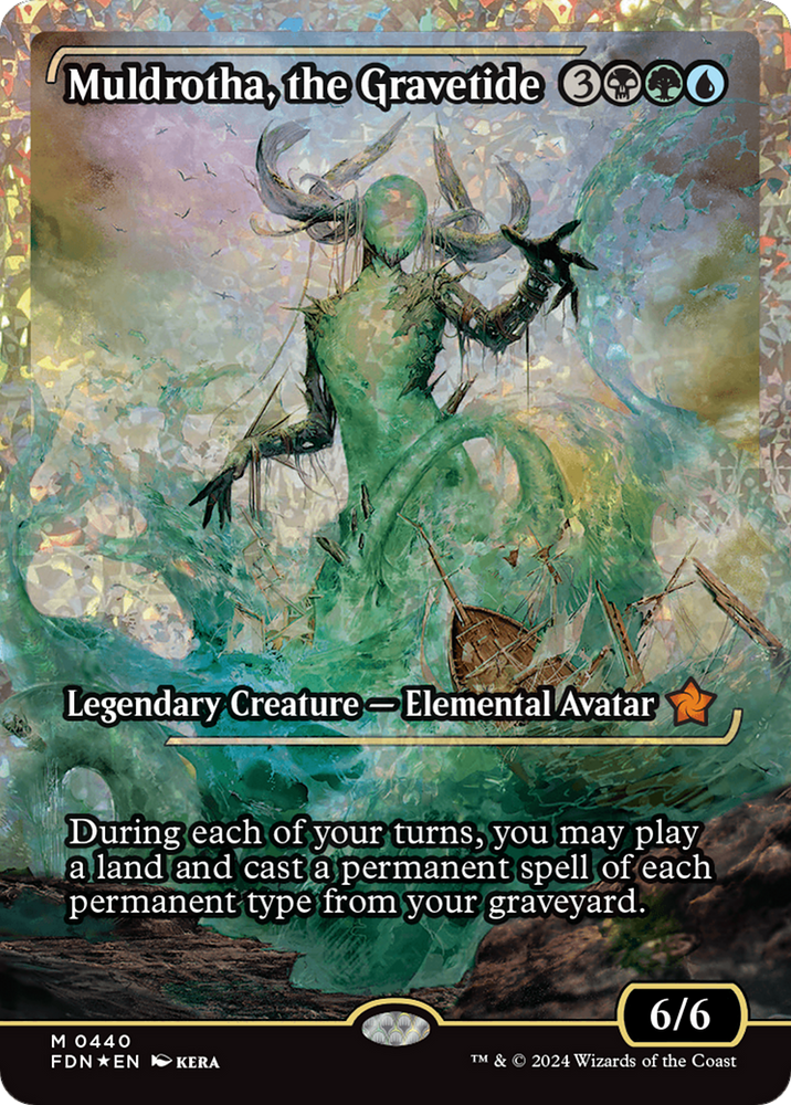 Muldrotha, the Gravetide (Showcase) (Fracture Foil) [Foundations] Magic: The Gathering