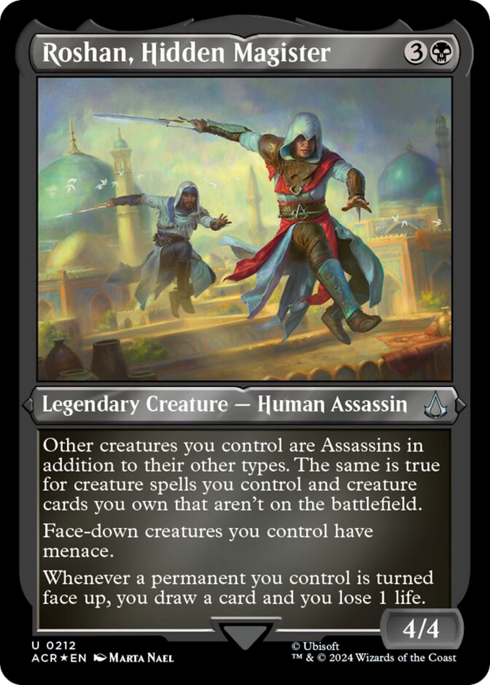 Roshan, Hidden Magister (Foil Etched) [Assassin's Creed] Magic: The Gathering