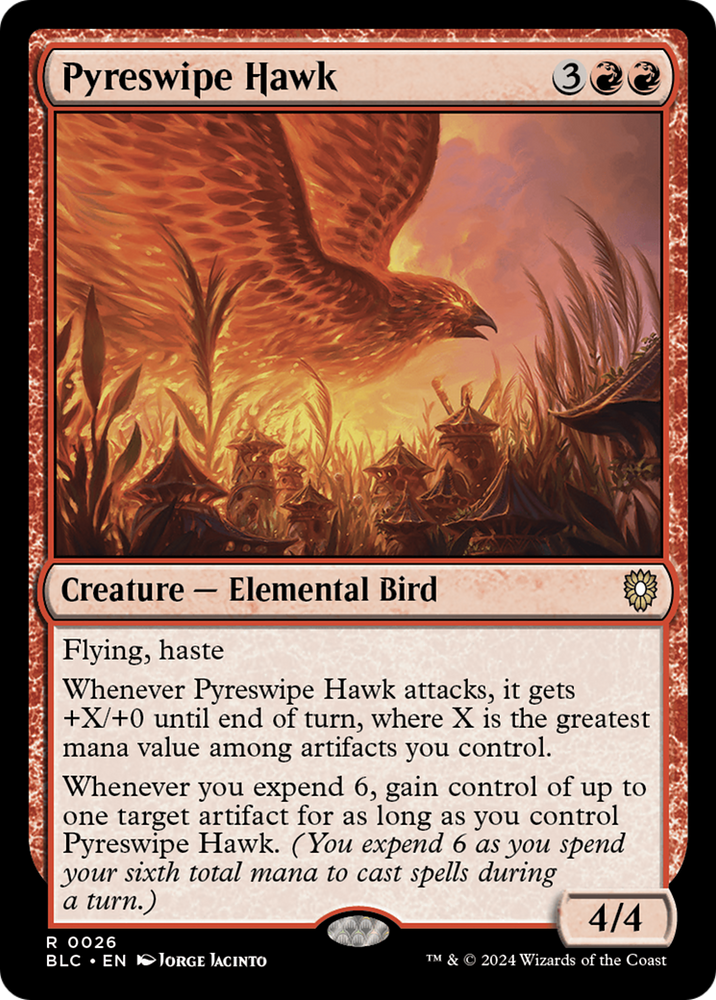Pyreswipe Hawk [Bloomburrow Commander] Magic: The Gathering