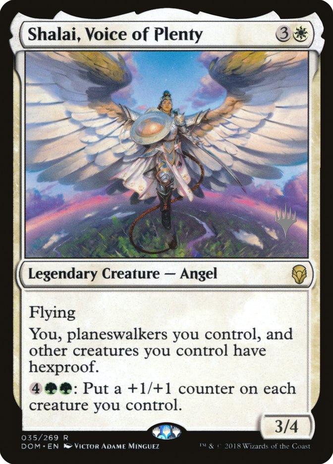 Shalai, Voice of Plenty (Promo Pack) [Dominaria Promos] Magic: The Gathering