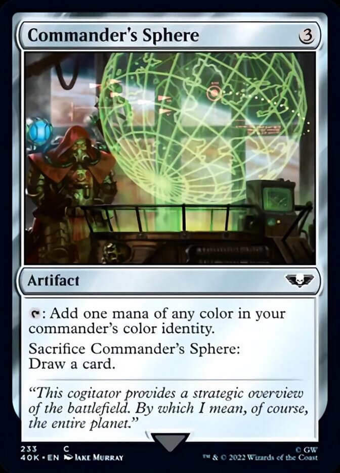 Commander's Sphere (233) (Surge Foil) [Warhammer 40,000] Magic: The Gathering