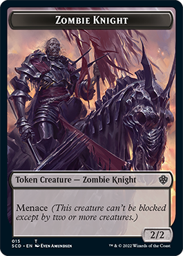 Zombie // Zombie Knight Double-Sided Token [Starter Commander Decks] Magic: The Gathering