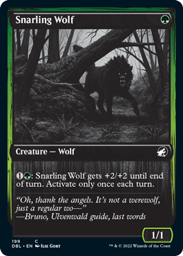 Snarling Wolf (199) [Innistrad: Double Feature] Magic: The Gathering
