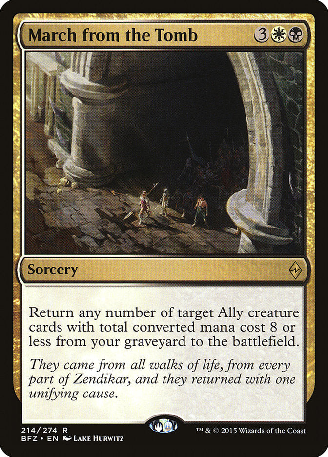 March from the Tomb [Battle for Zendikar] Magic: The Gathering