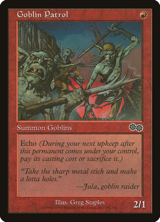 Goblin Patrol [Urza's Saga] Magic: The Gathering