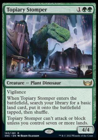 Topiary Stomper (Promo Pack) [Streets of New Capenna Promos] Magic: The Gathering
