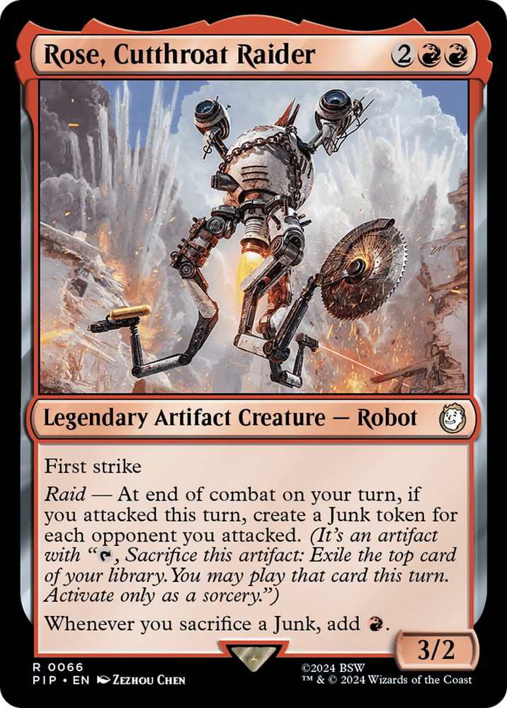 Rose, Cutthroat Raider [Fallout] Magic: The Gathering